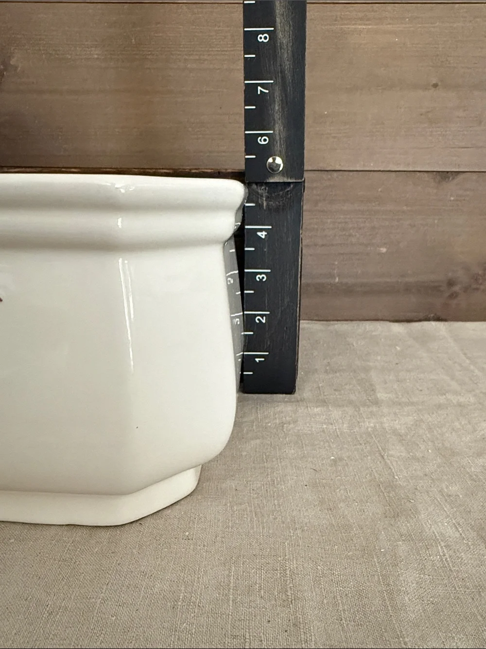 Vintage Ungemach Pottery (UPCO) White Ceramic Octagonal Planter — Model 803